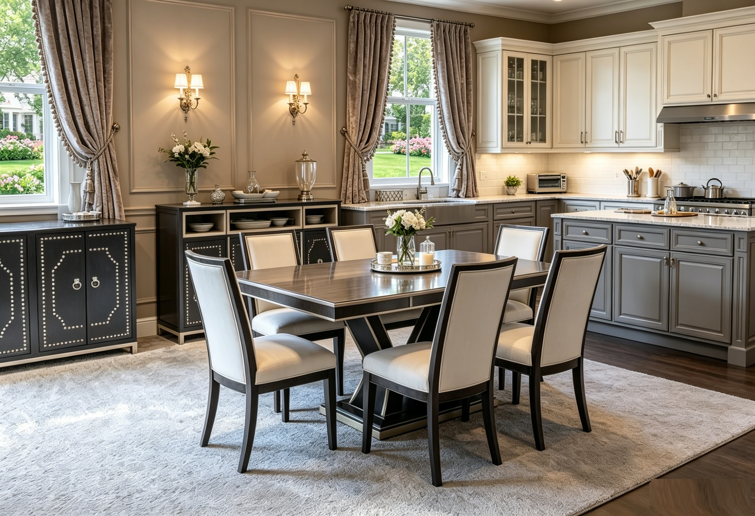 餐厅木质家具场景